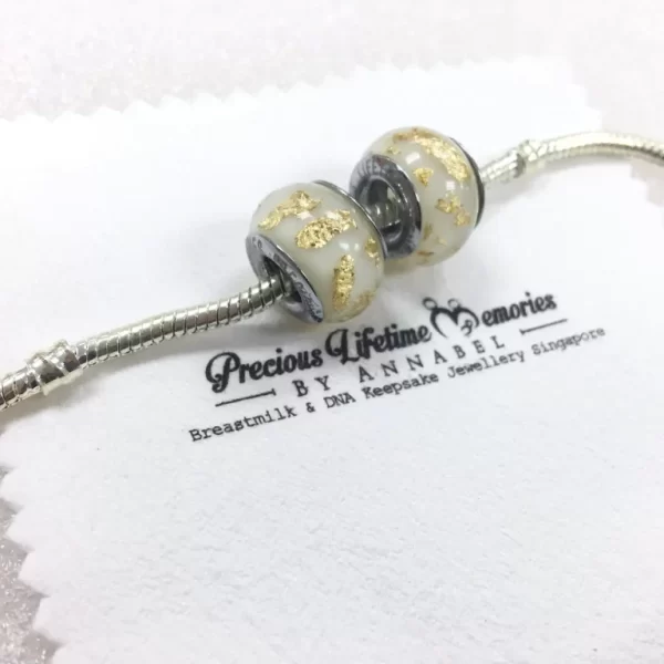 Breastmilk Precious Foils With Name European Beads Charm