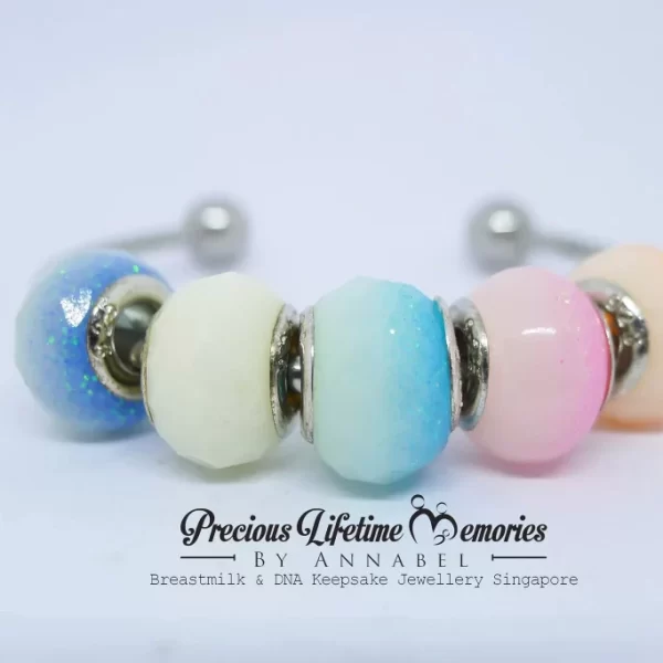 Breastmilk Glitters European Beads Charm