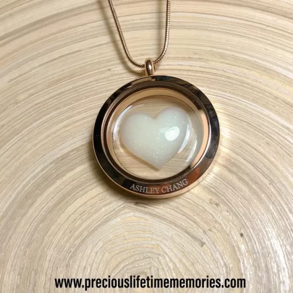 Big Heart Breastmilk Glass Locket