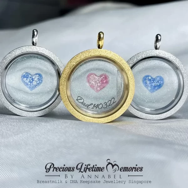 Cremation Heart Ashes Resin Birthstone Series Glass Locket