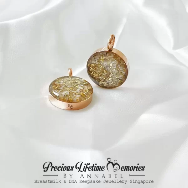 Cremation Ashes With Foil Pendant (18mm)