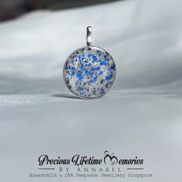 Cremation Ashes With Foil Pendant (18mm)