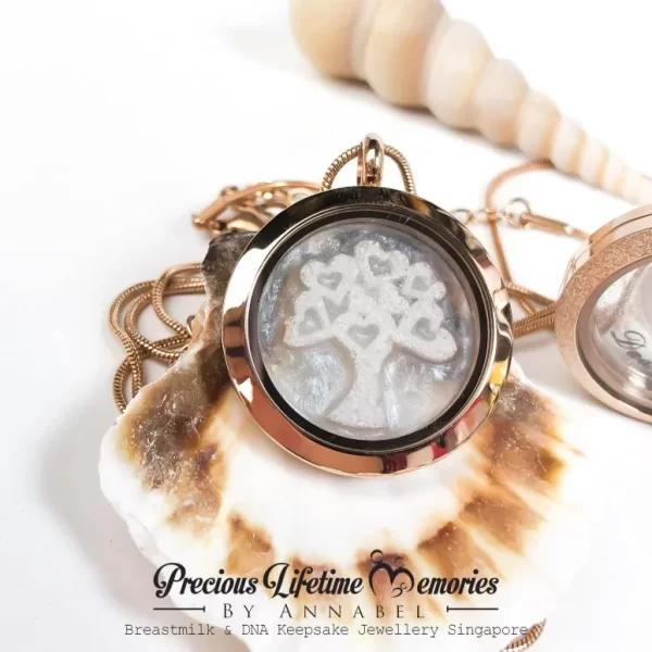 Cremation Ashes Tree Of Love Pearl Effect Glass Locket